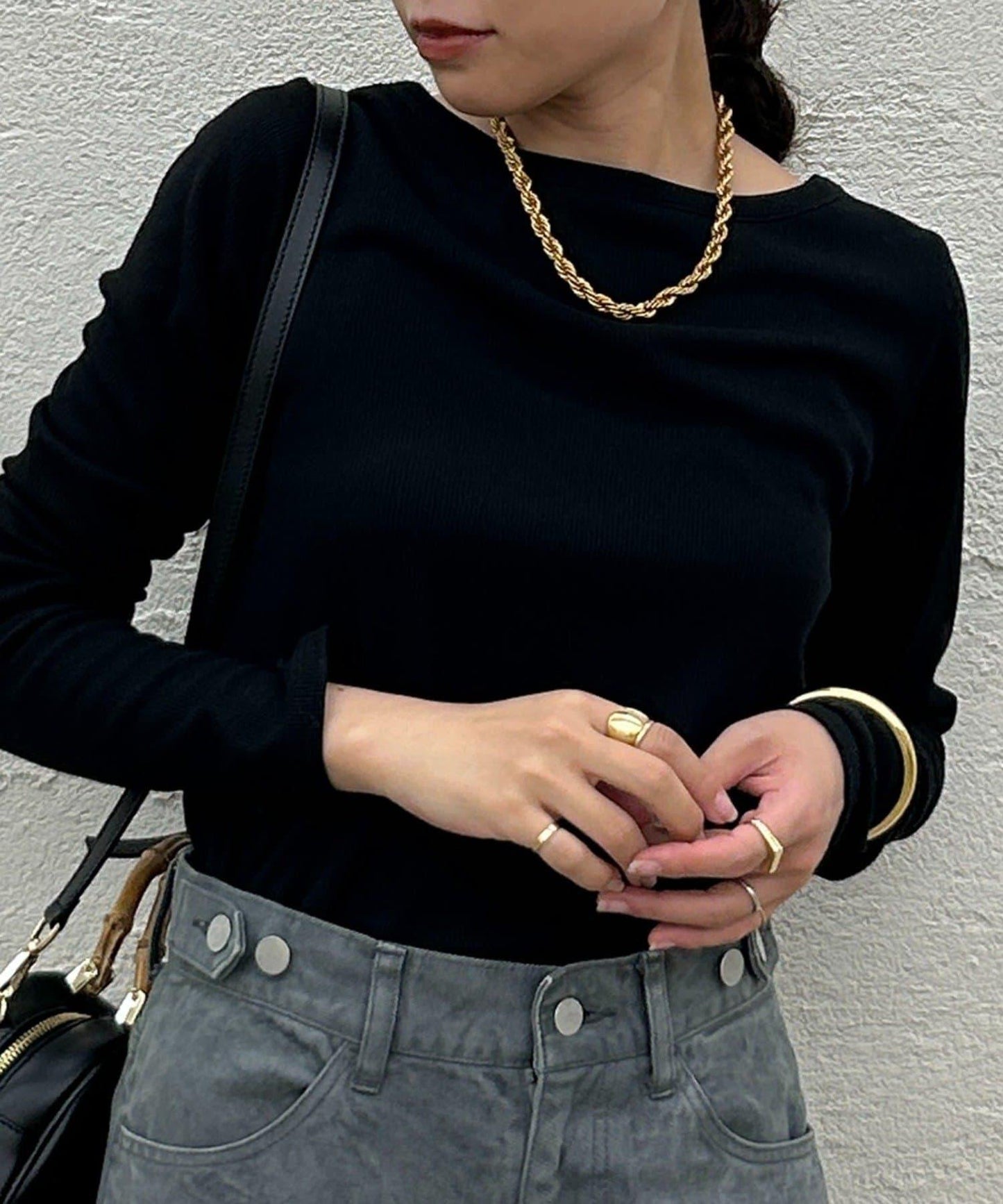 基礎羅紋長袖T恤