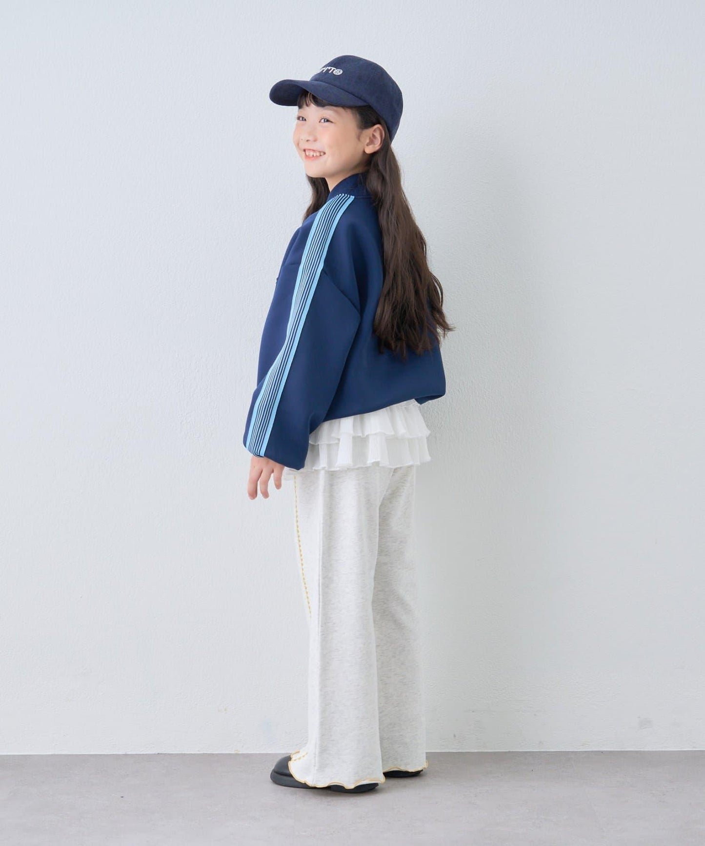 【KIDS】【FOX×TYPY】彈力針織拼接運動夾克