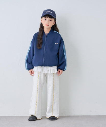 【KIDS】【FOX×TYPY】彈力針織拼接運動夾克