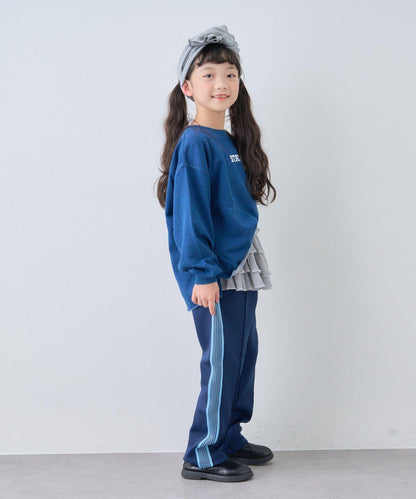 【KIDS】【FOX×TYPY】彈力針織拼接運動長褲