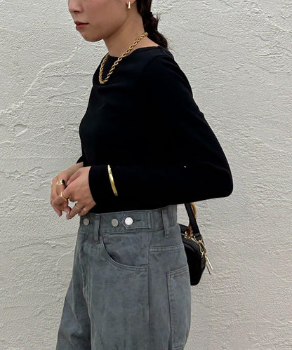 基礎羅紋長袖T恤