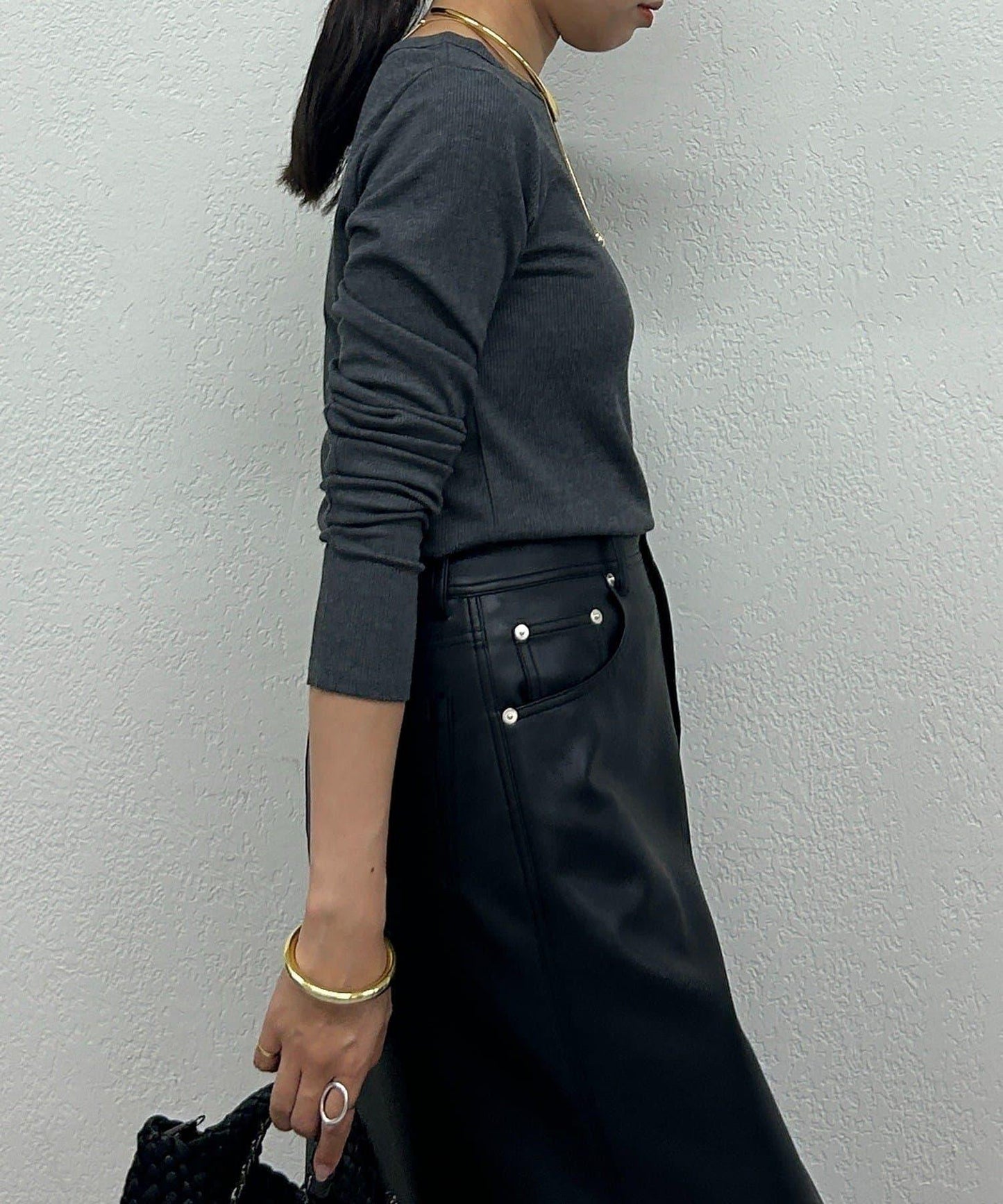 基礎羅紋長袖T恤