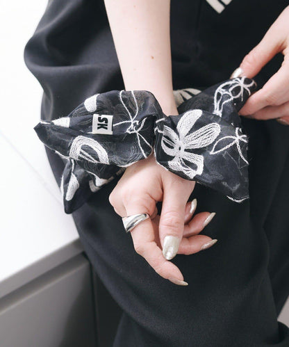 【fiw.】方形花卉蕾絲髮圈