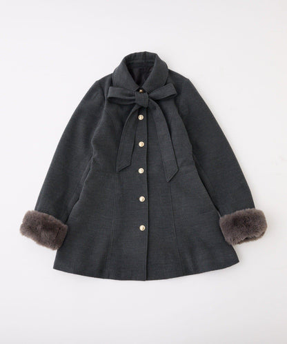 【premium order】蝴蝶結中長款大衣/含SM碼