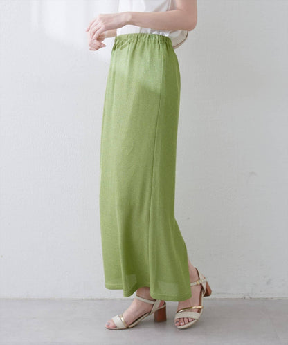 【natural couture】金銀絲羅紋修身半身裙