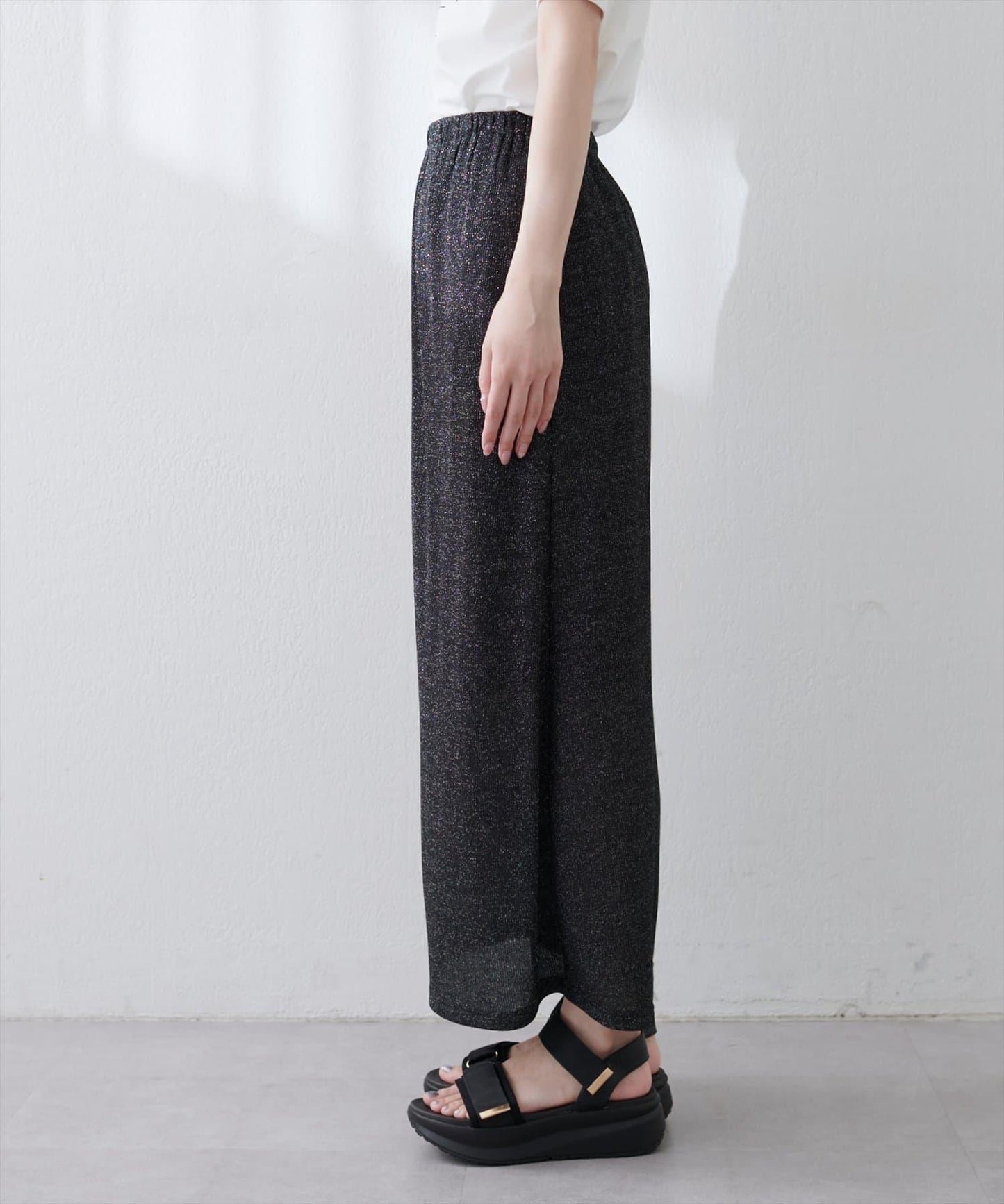 【natural couture】金銀絲羅紋修身半身裙