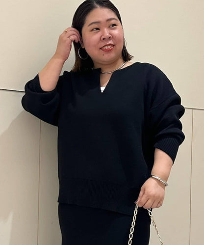 【@_shirabe.s_聯名】衛衣風翻領針織衫