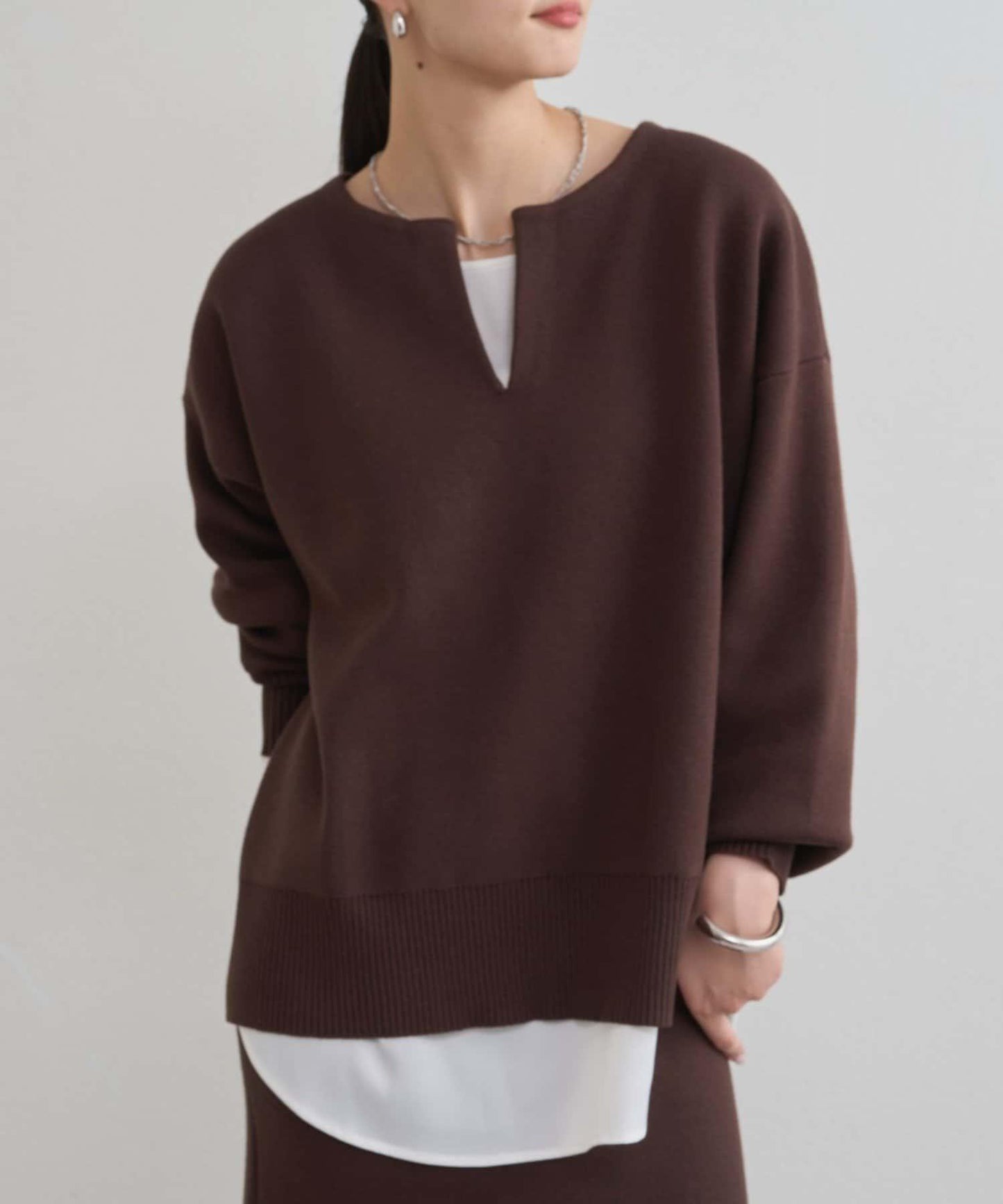 【@_shirabe.s_聯名】衛衣風翻領針織衫