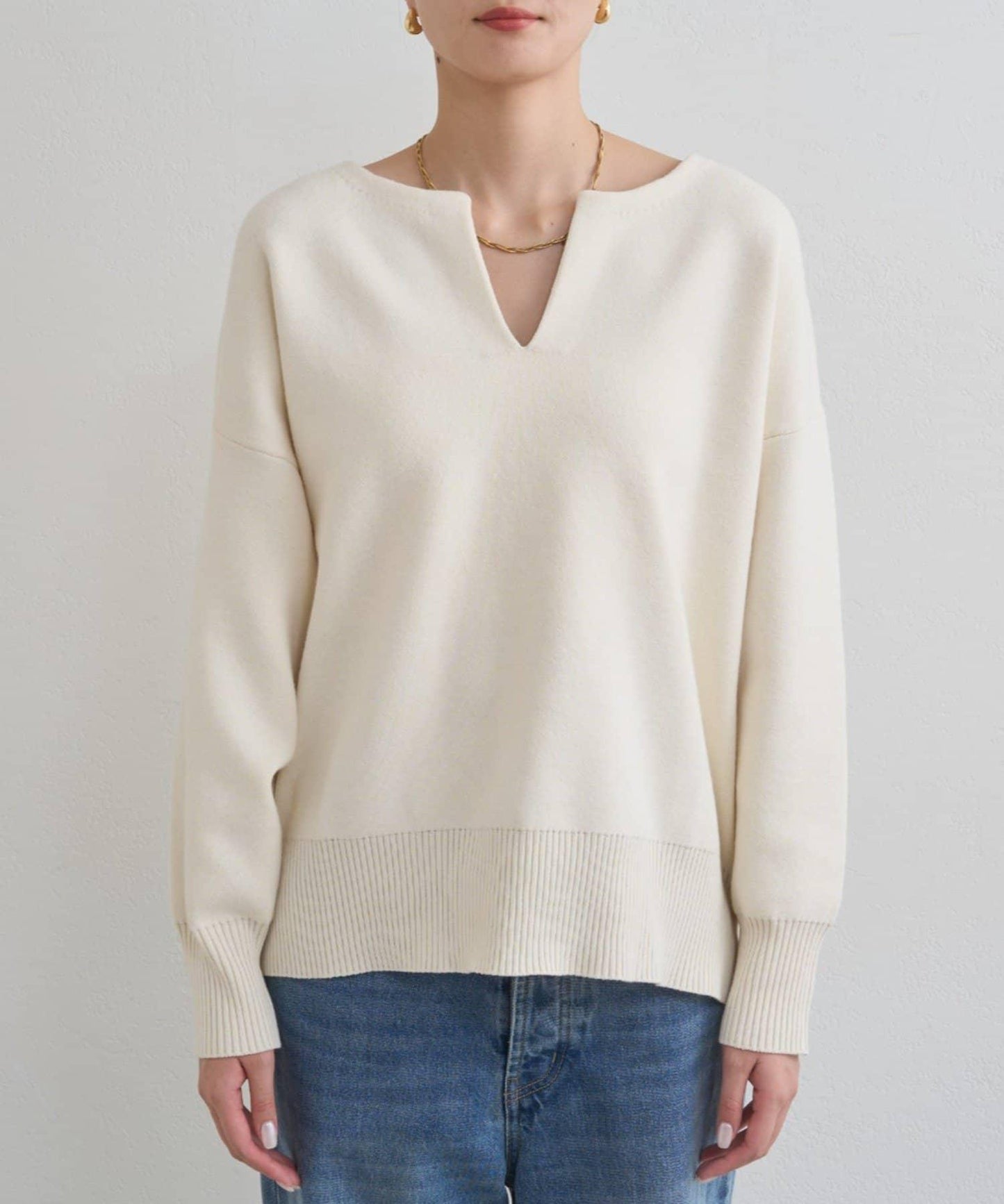 【@_shirabe.s_聯名】衛衣風翻領針織衫