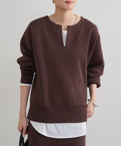 【@_shirabe.s_聯名】衛衣風翻領針織衫