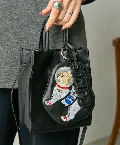 《本革》sampo×ear聯名 太空馬桶造型真皮收納盒/包包掛飾