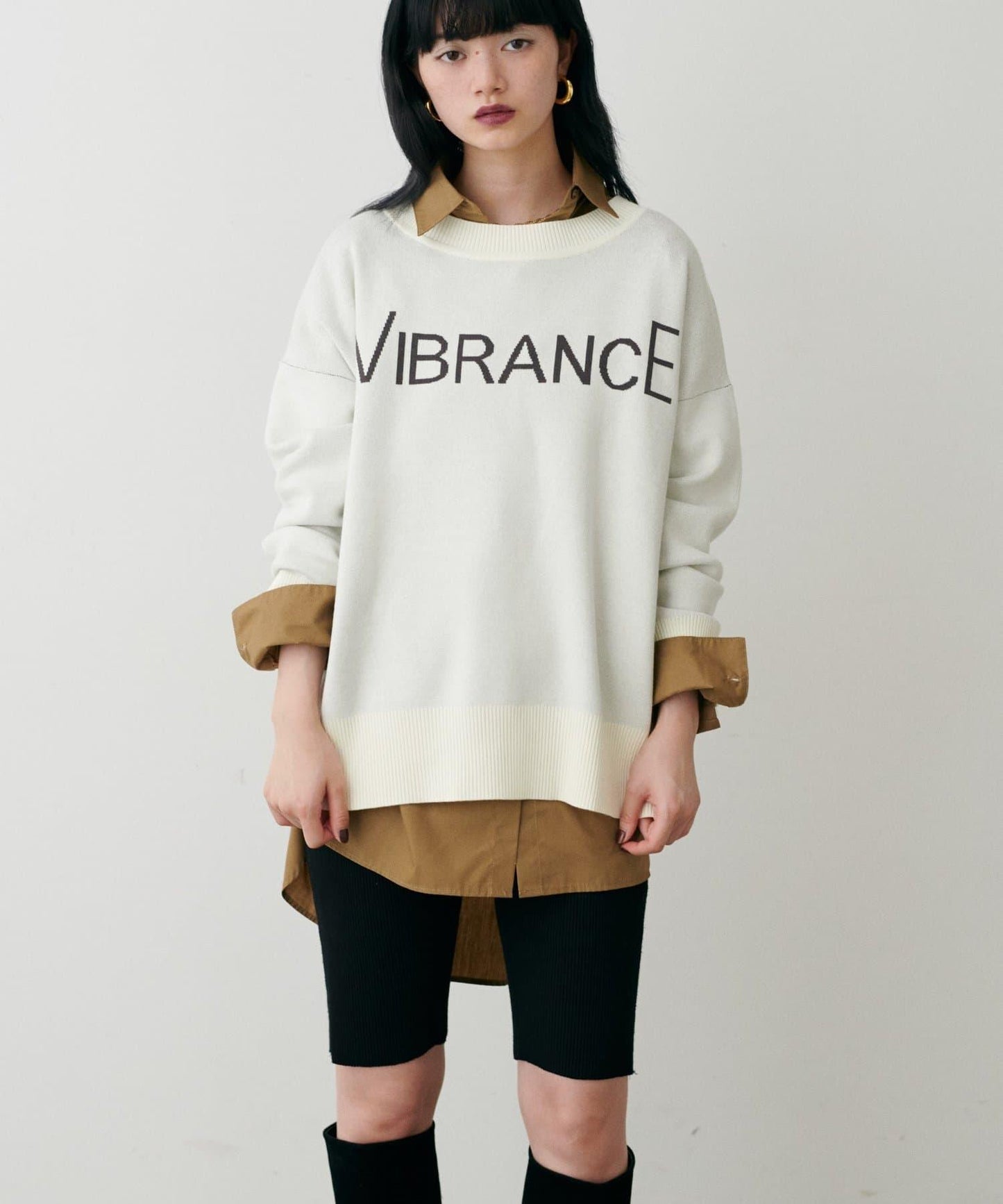 logo提花針織套頭衫