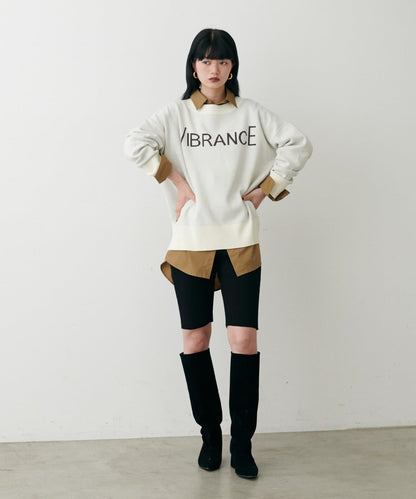 logo提花針織套頭衫