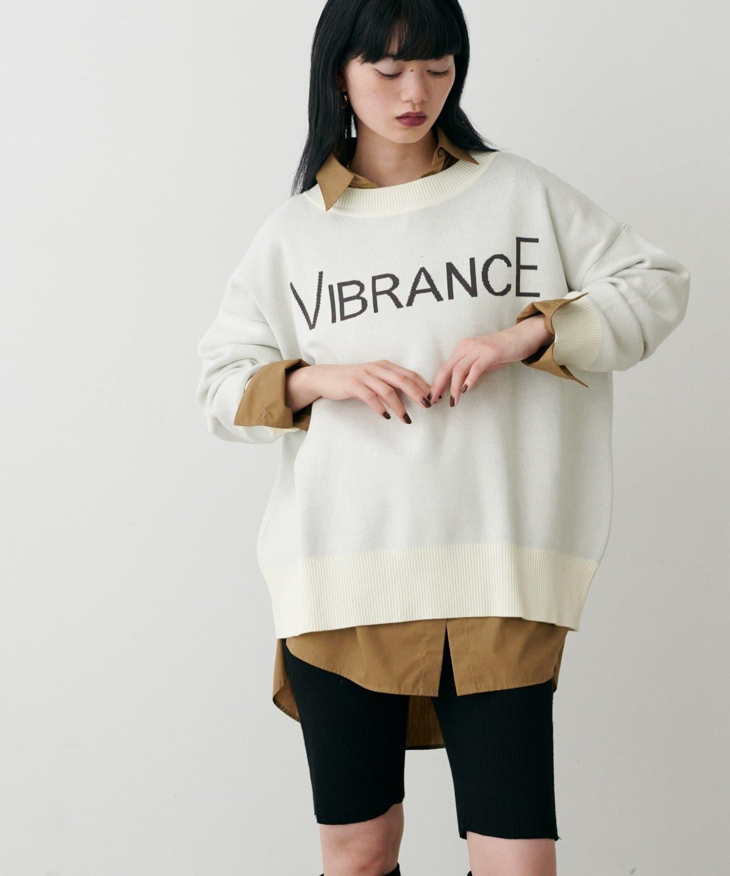 logo提花針織套頭衫