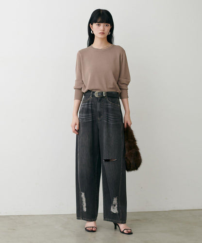 袖口小紐扣簡約針織衫