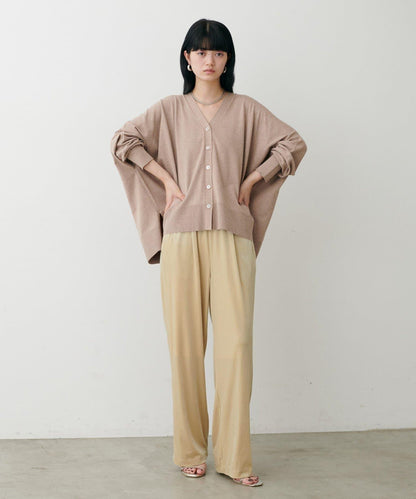 側邊拼接天鵝絨長褲