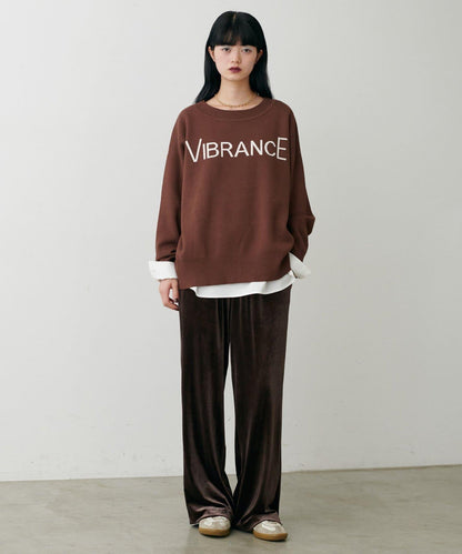 側邊拼接天鵝絨長褲