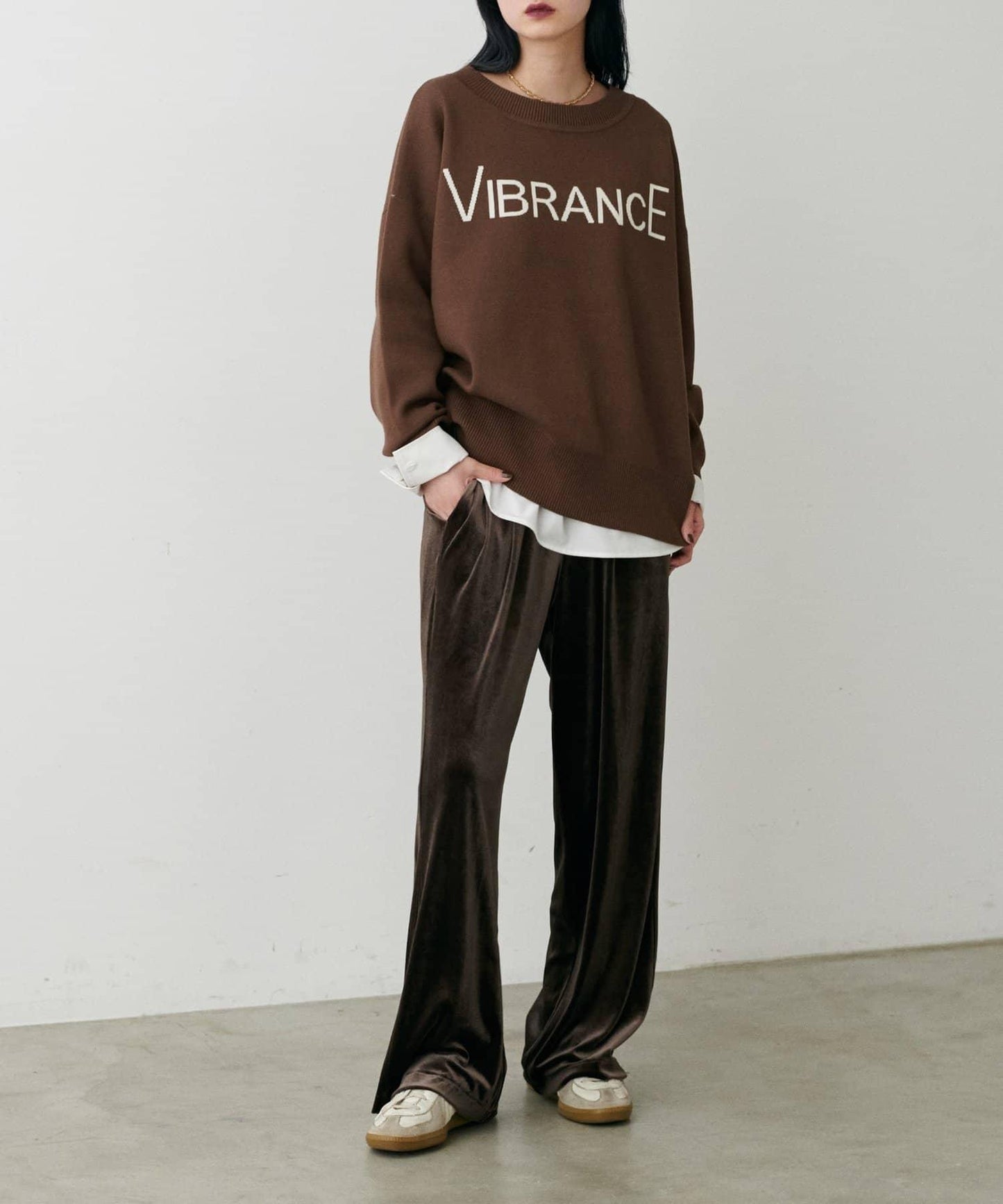 logo提花針織套頭衫