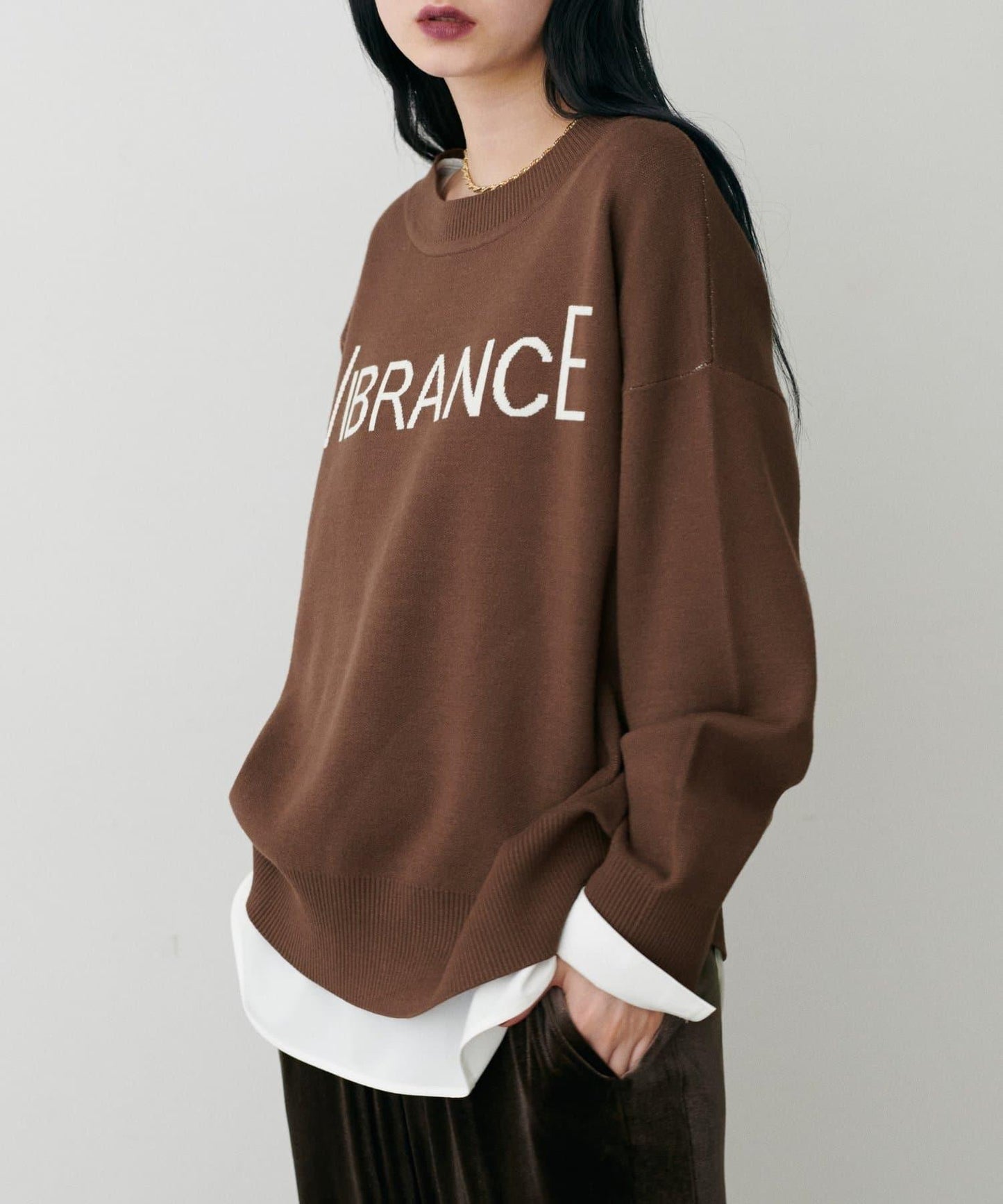 logo提花針織套頭衫