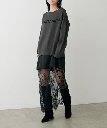 logo提花針織套頭衫