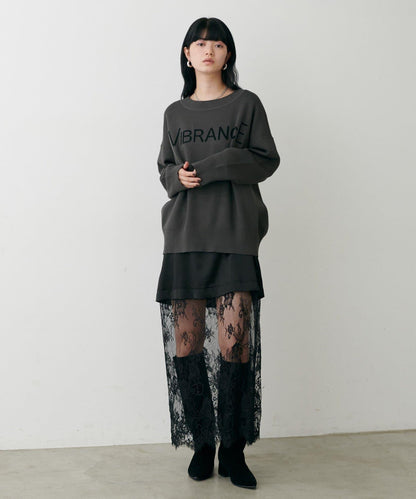 logo提花針織套頭衫