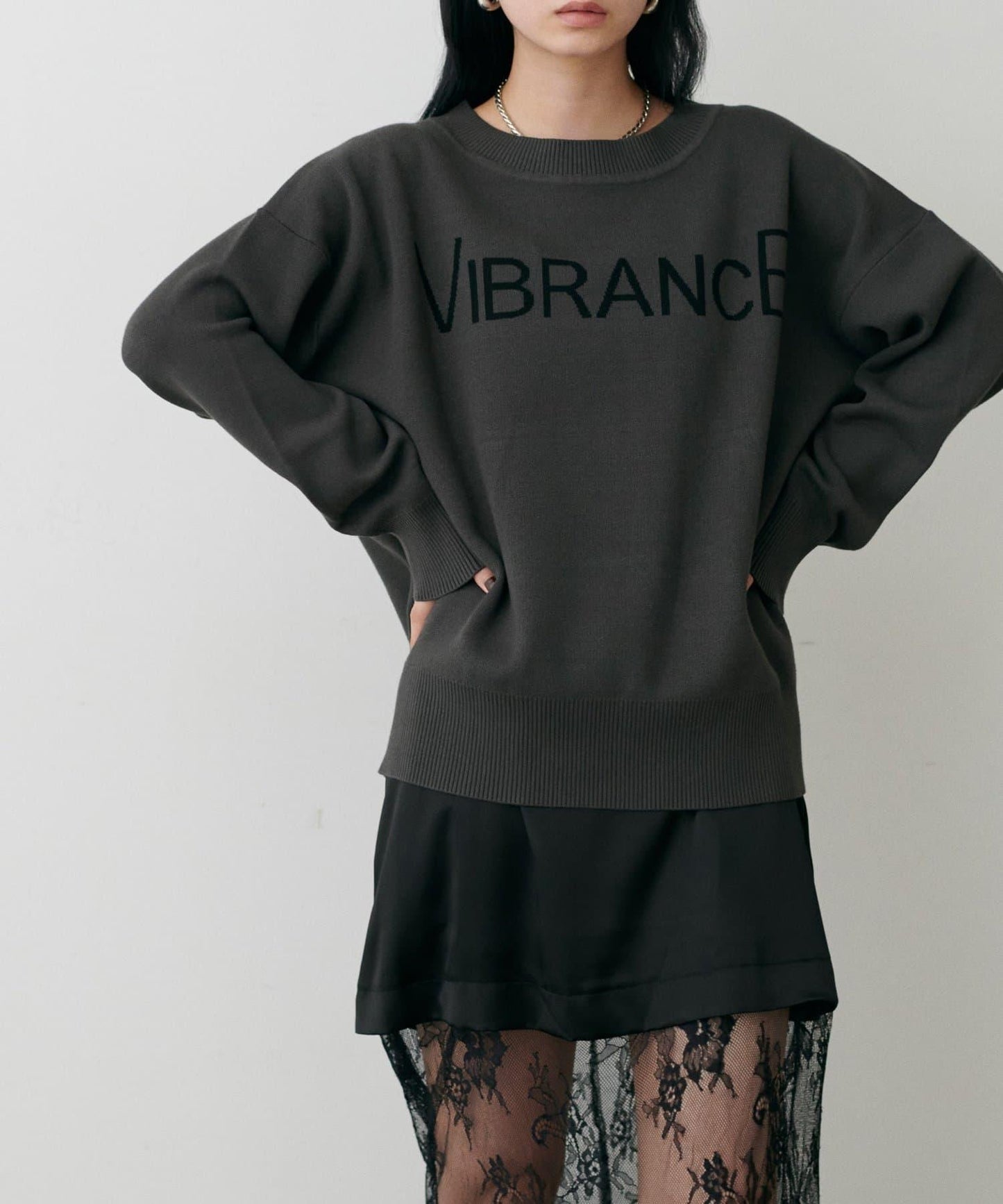 logo提花針織套頭衫