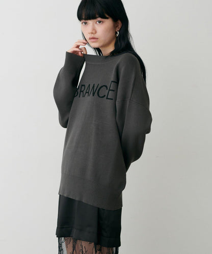 logo提花針織套頭衫