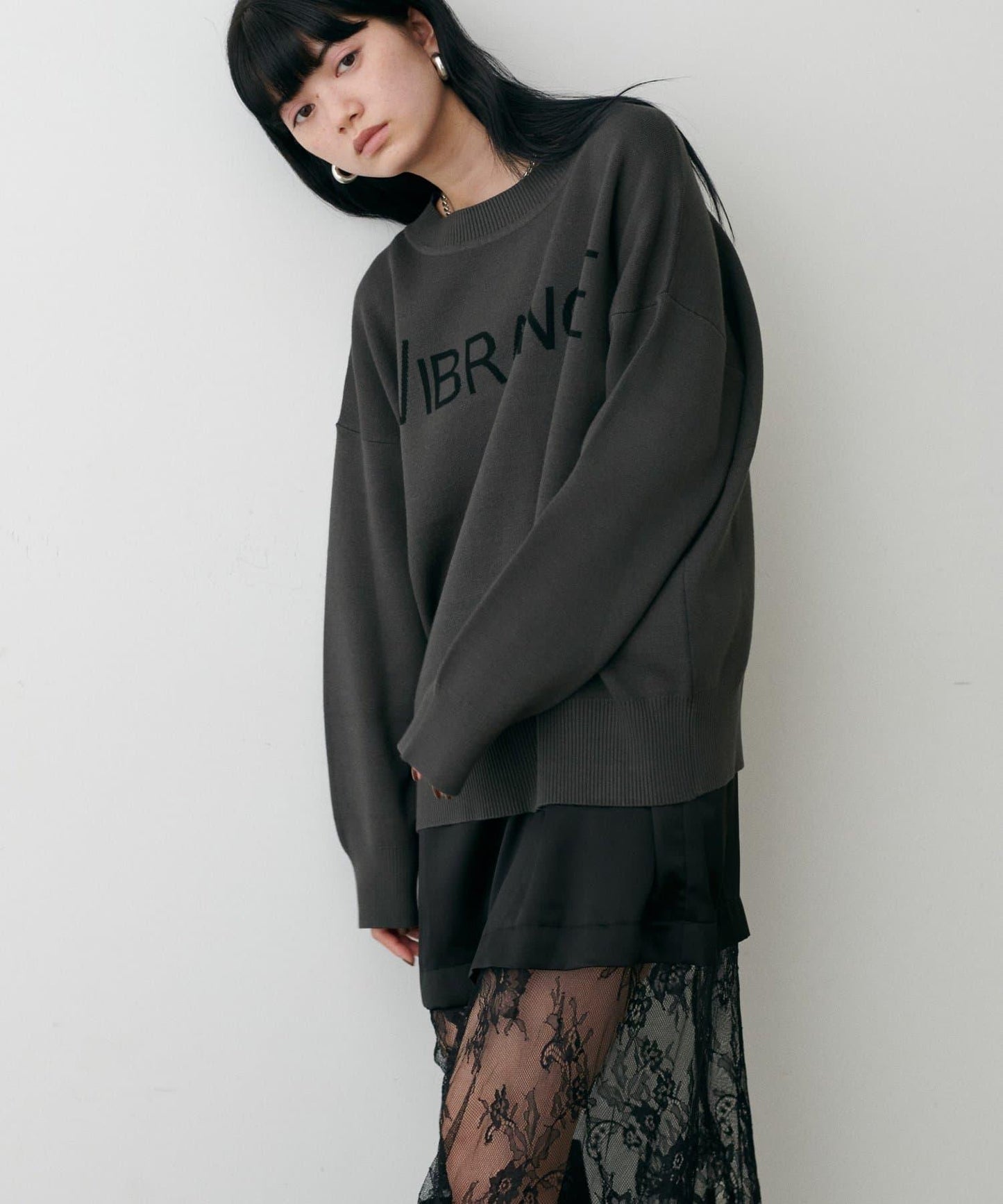 logo提花針織套頭衫