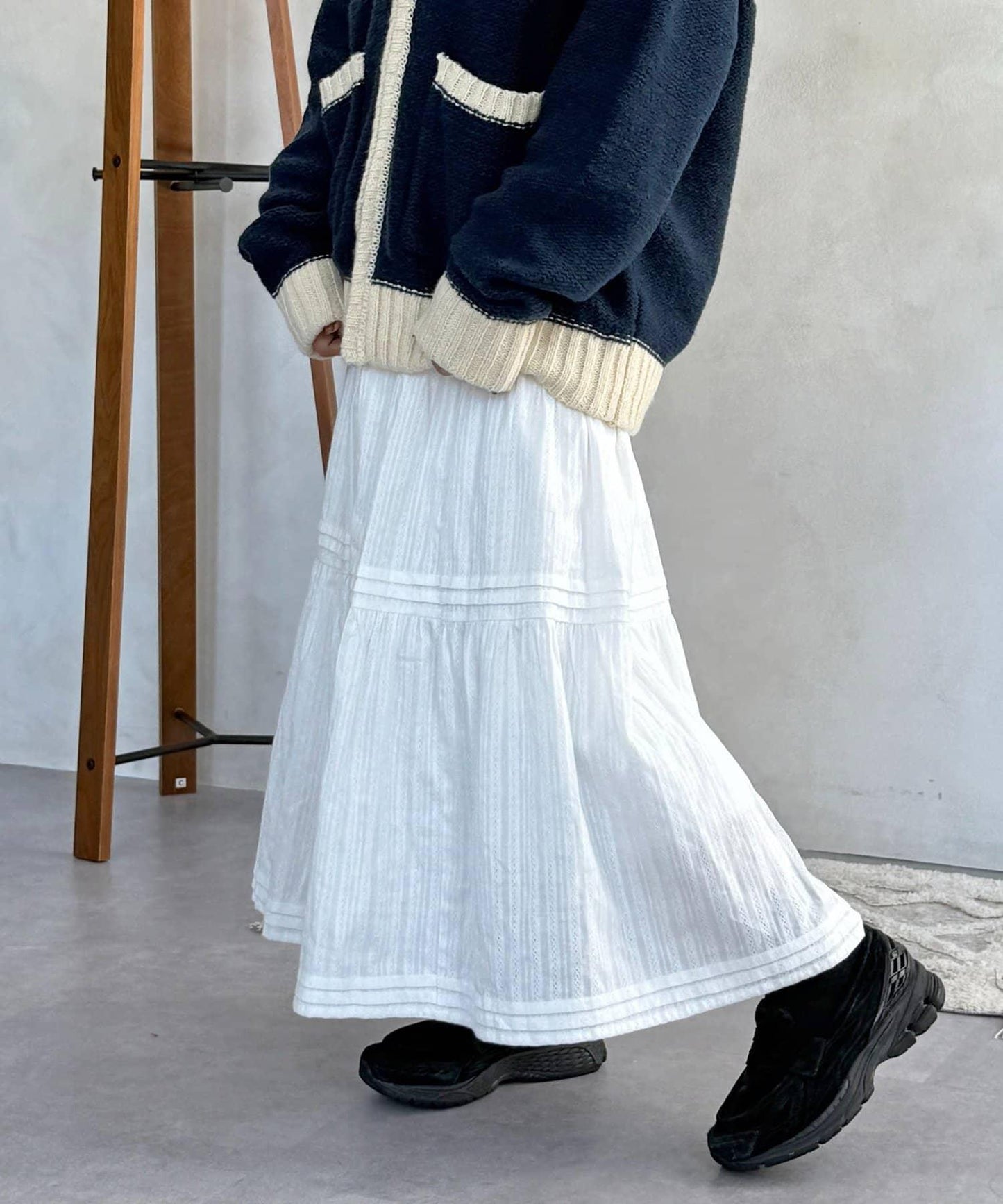 加絨內襯蕾絲裙