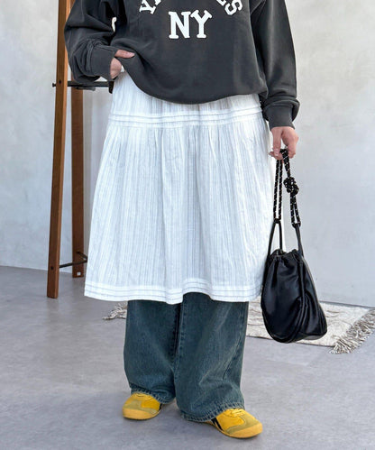 加絨內襯蕾絲裙