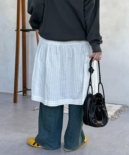 加絨內襯蕾絲裙