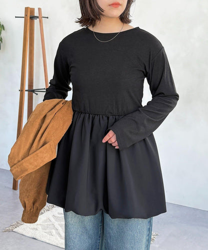 拼色疊穿風長袖T恤