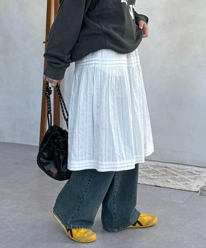 加絨內襯蕾絲裙