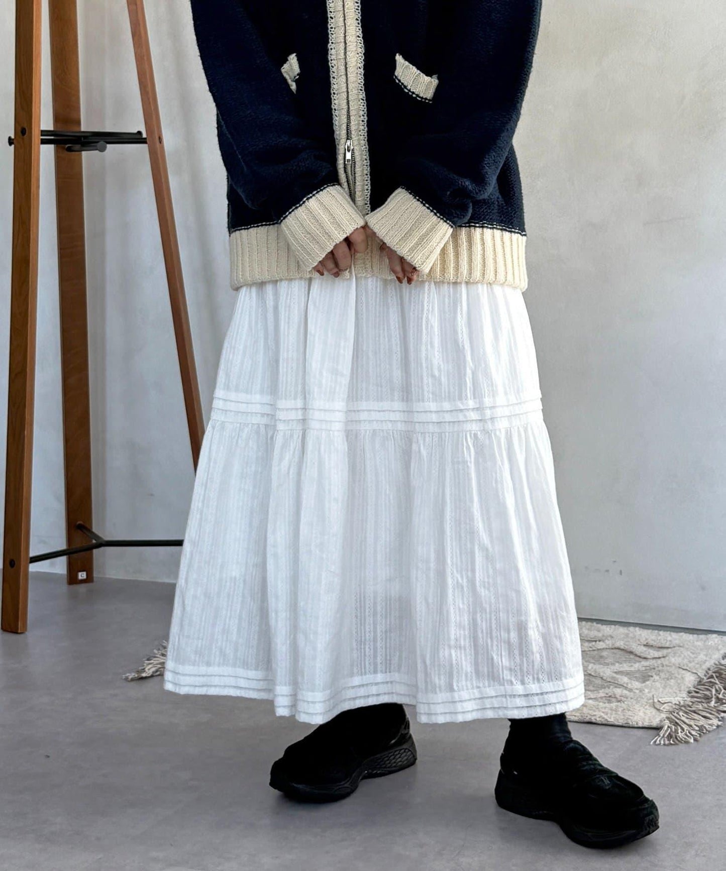 加絨內襯蕾絲裙