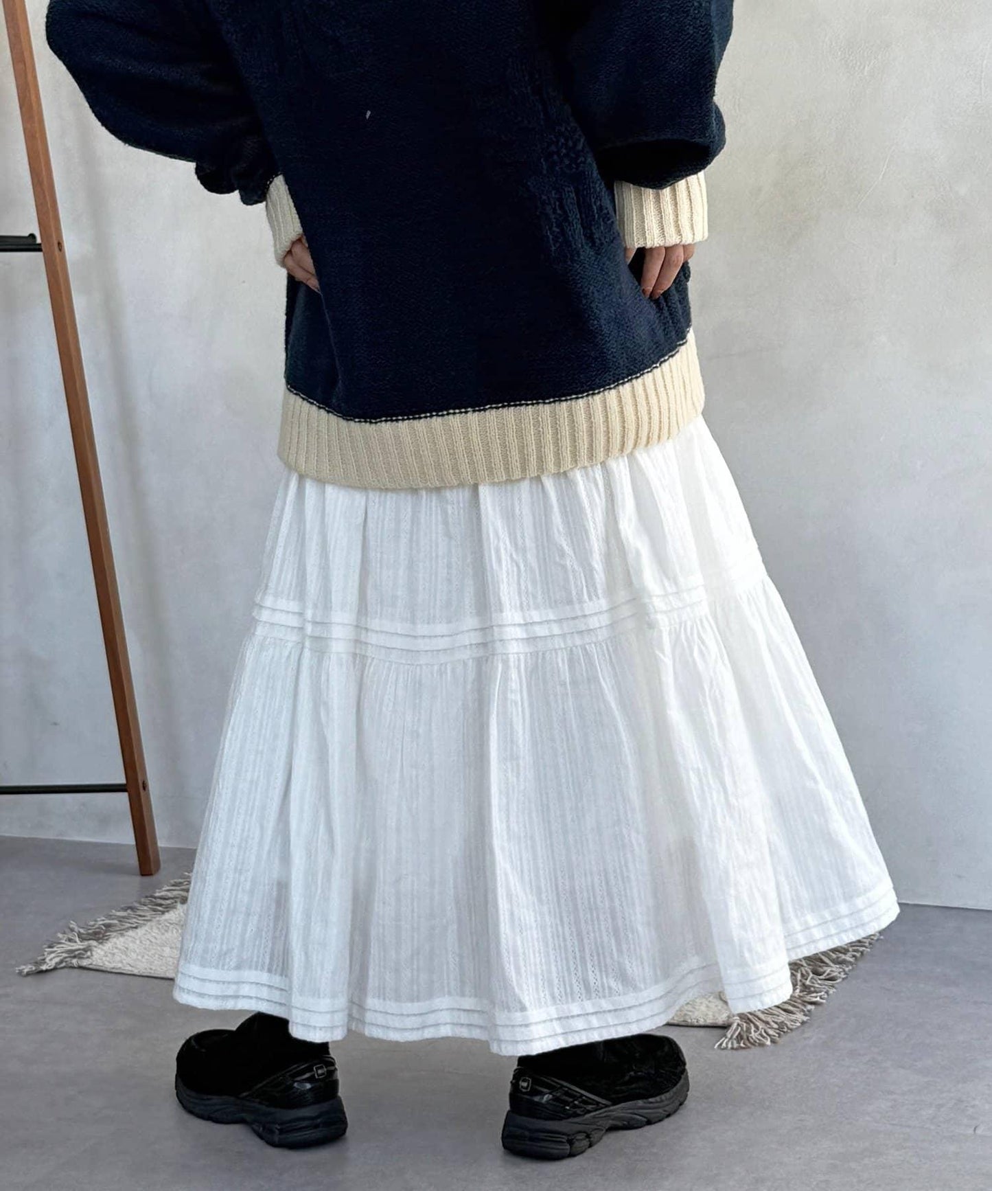 加絨內襯蕾絲裙