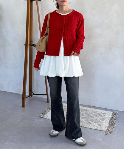 拼色疊穿風長袖T恤