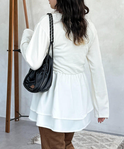 拼色疊穿風長袖T恤