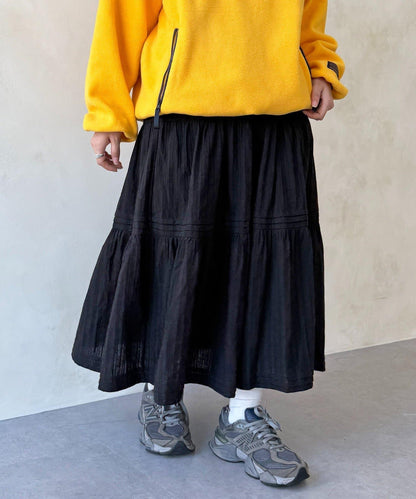 加絨內襯蕾絲裙