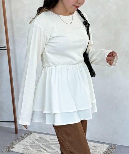 拼色疊穿風長袖T恤