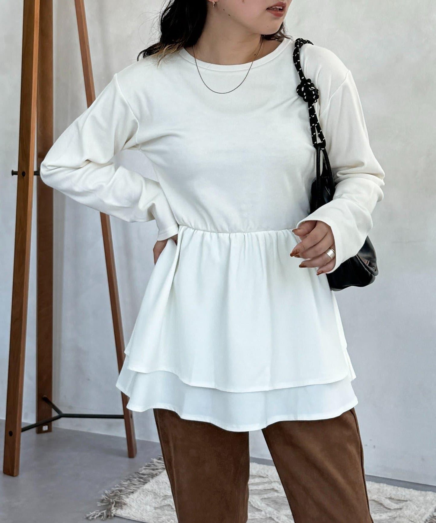 拼色疊穿風長袖T恤