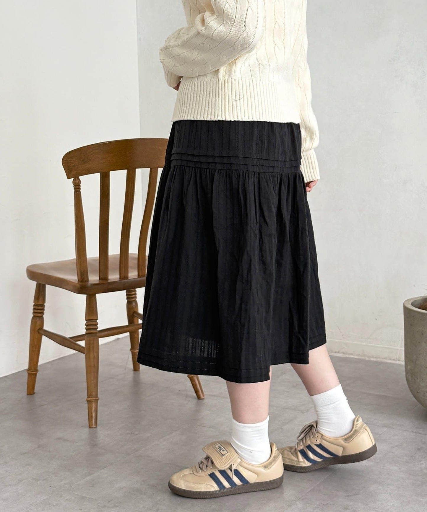 加絨內襯蕾絲裙