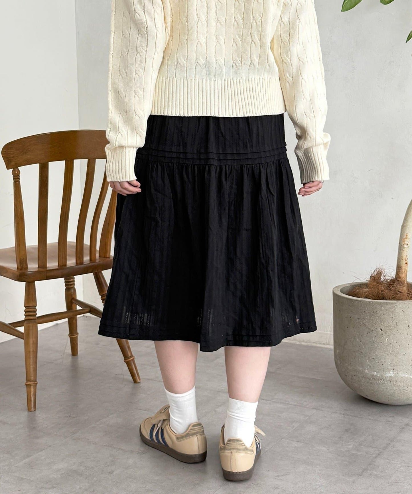 加絨內襯蕾絲裙