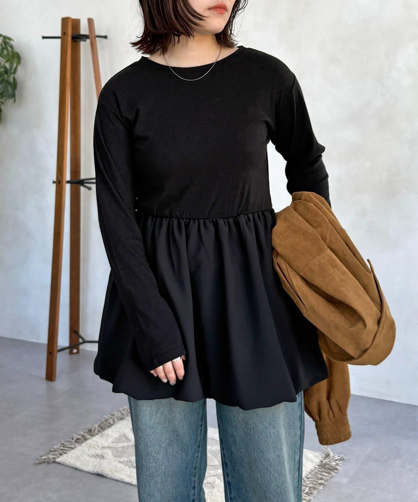 拼色疊穿風長袖T恤