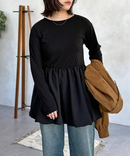 拼色疊穿風長袖T恤