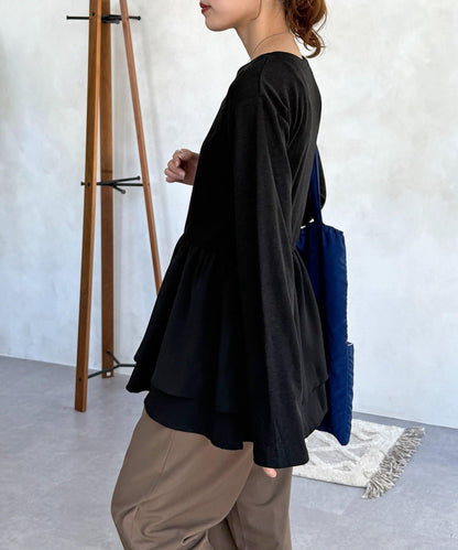 拼色疊穿風長袖T恤