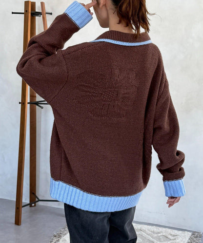 同色系花紋提花開衫