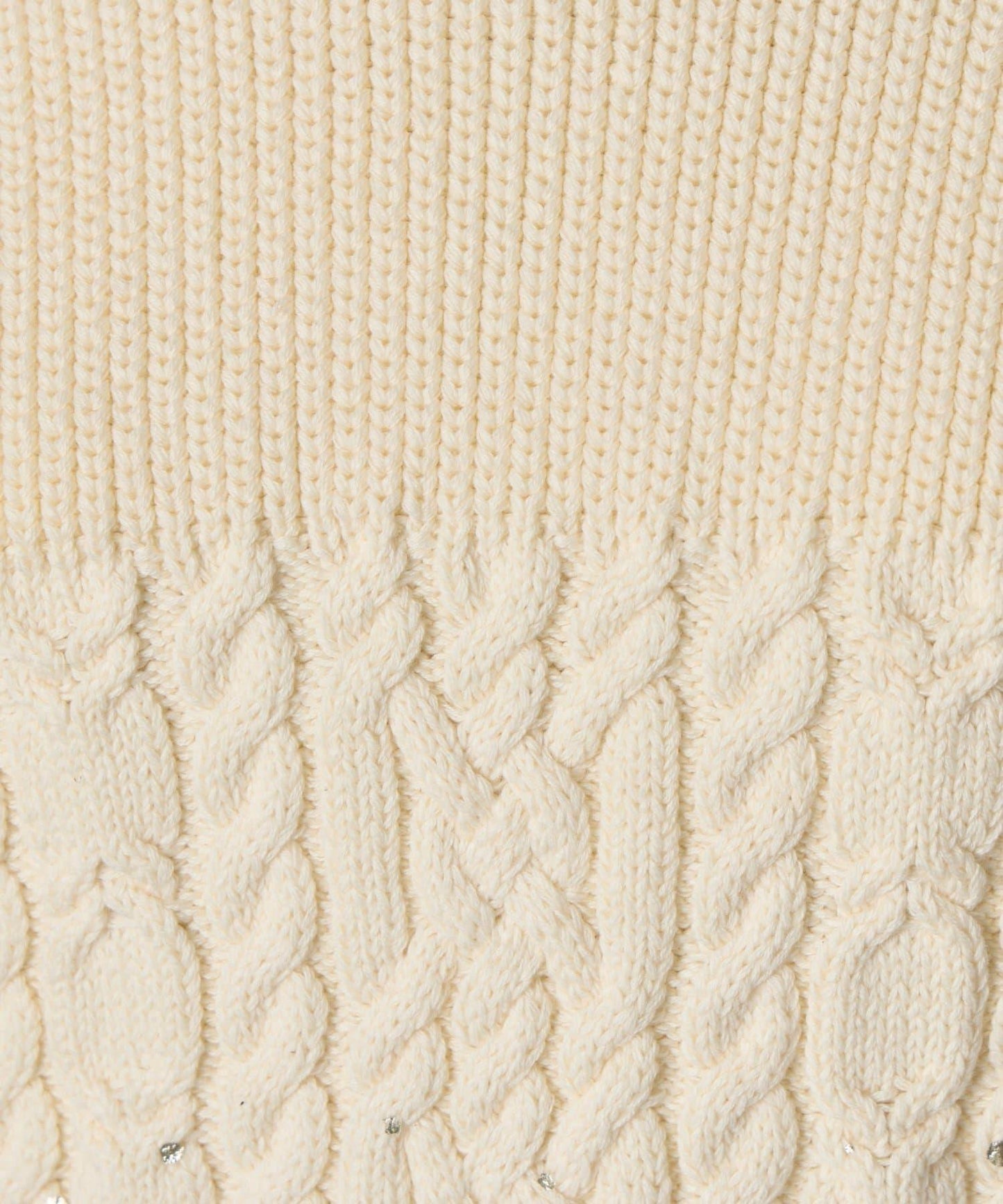 金箔印花麻花針織衫