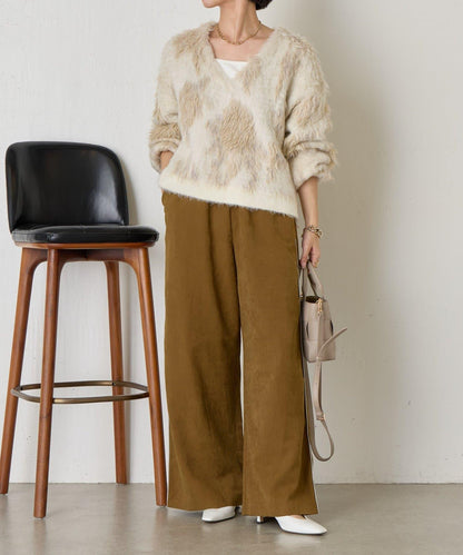 大理石紋亮片長毛針織衫