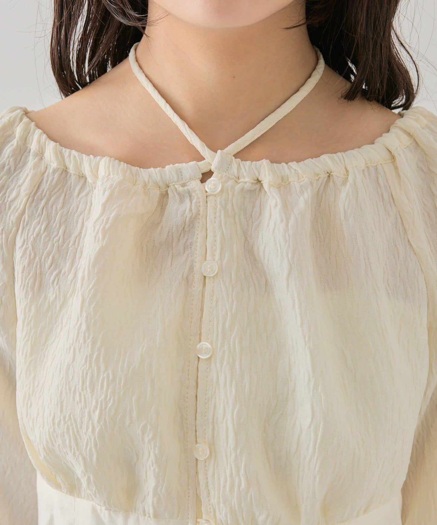 mystic 透視束身設計襯衫