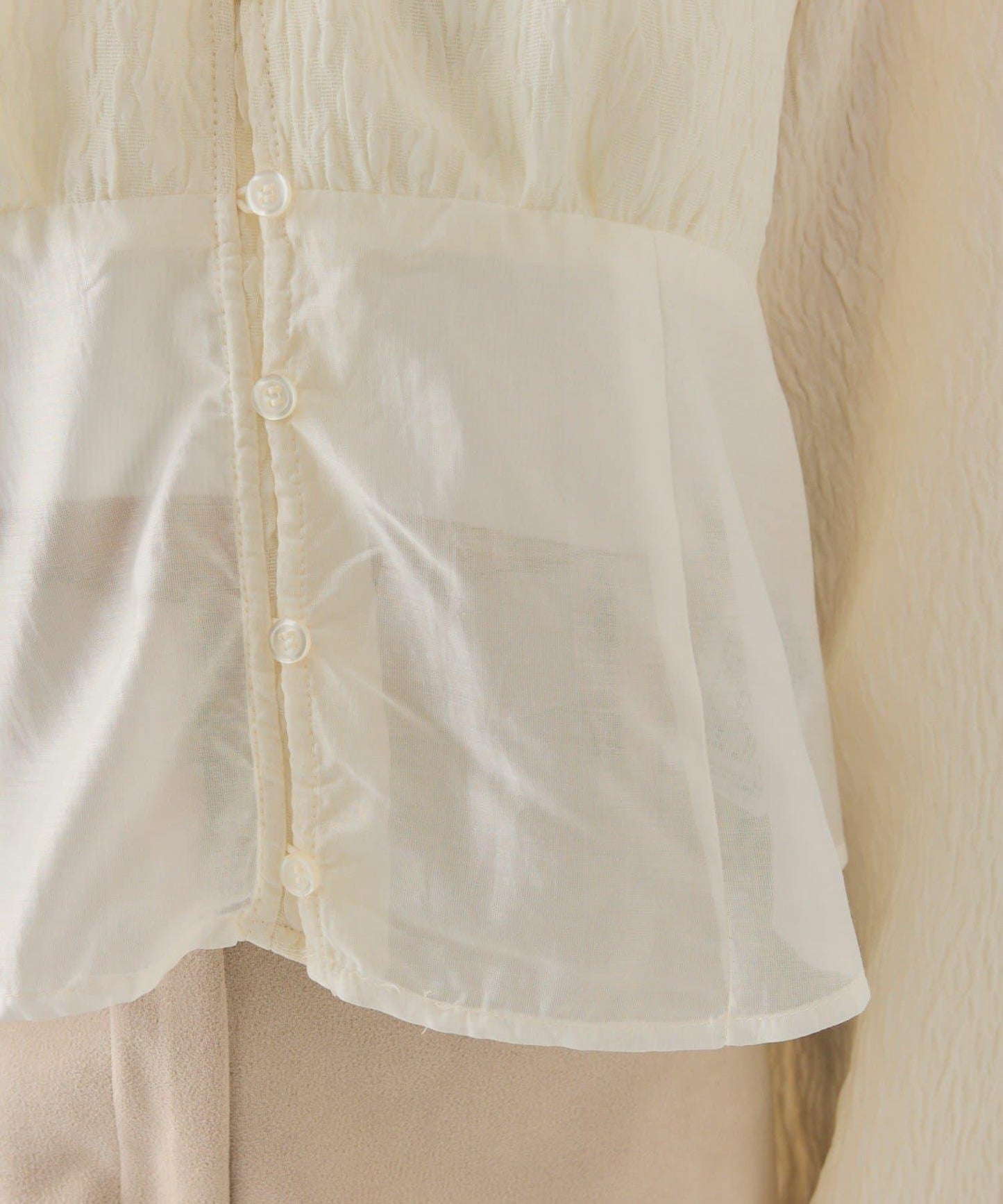 mystic 透視束身設計襯衫